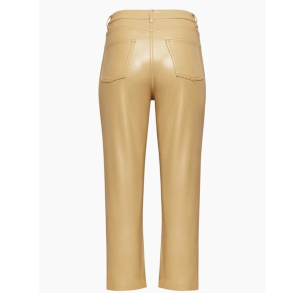 Aritzia Babaton Wilfred High-waisted Vegan Leather Cropped Pants - Picture 2 of 7